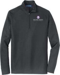 Men's Pinpoint Mesh 1/2-Zip, Battleship Grey
